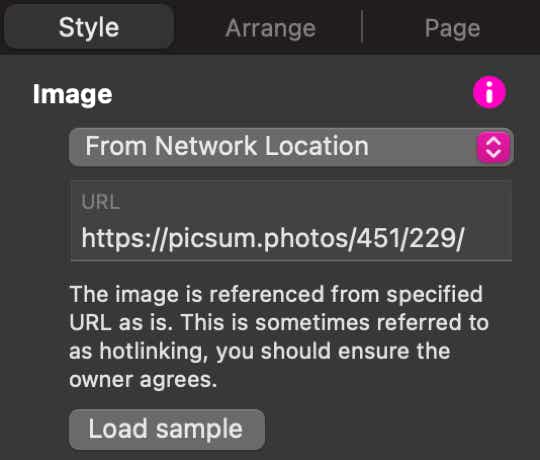 The network image settings